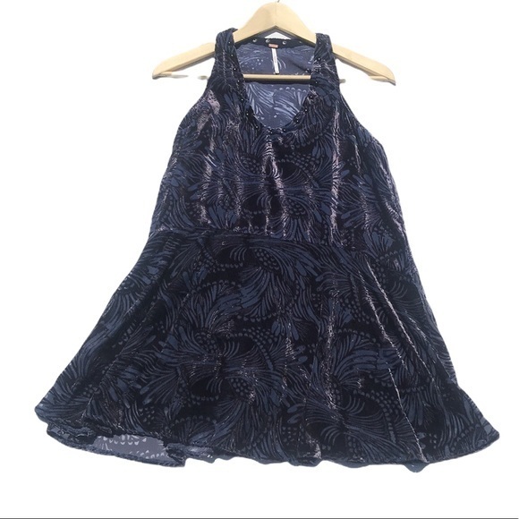 Free People Ellie Burnout Velvet Mini Swing Dress - Picture 4 of 11